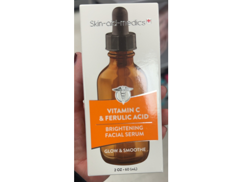 Skin - Aid - Medics Brightening Facial Serum, Vitamin C & Ferulic Acid, 2 oz/60 mL