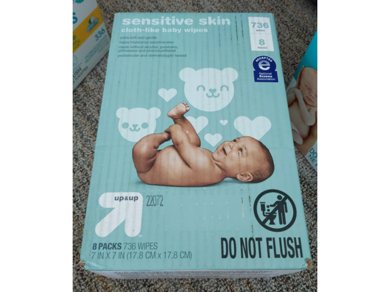 Up & Up Sensitive Skin Baby Wipes, 736 Count, Pack Of 8