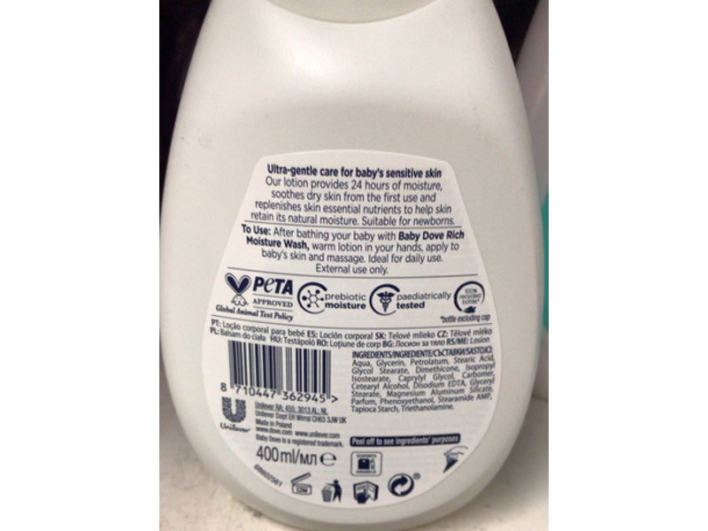 Baby Dove Rich Moisture Baby Lotion, 400 mL