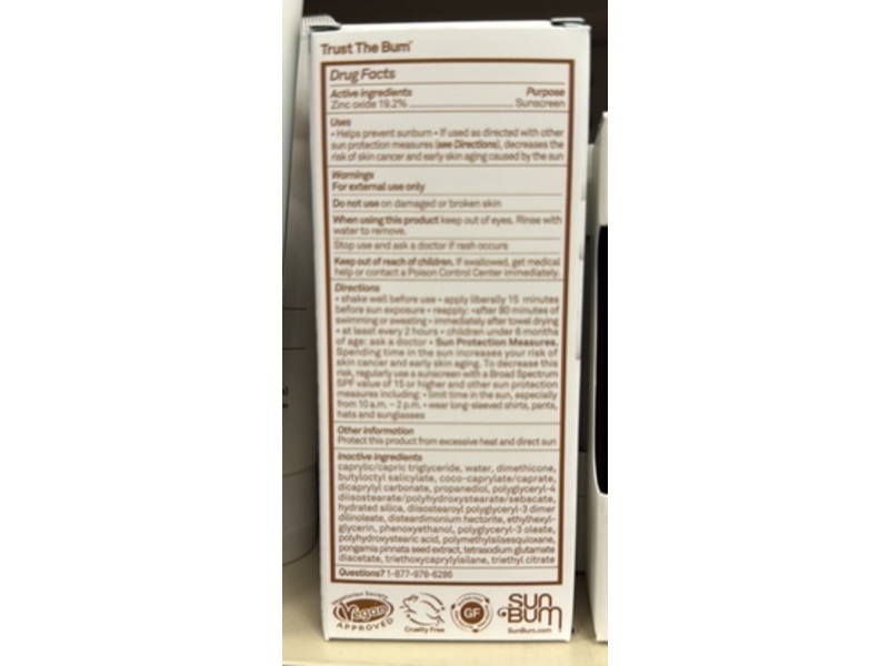 Sun Bum Mineral Sheer Sunscreen Face Lotion, SPF 30, 1.7 fl oz/50 mL