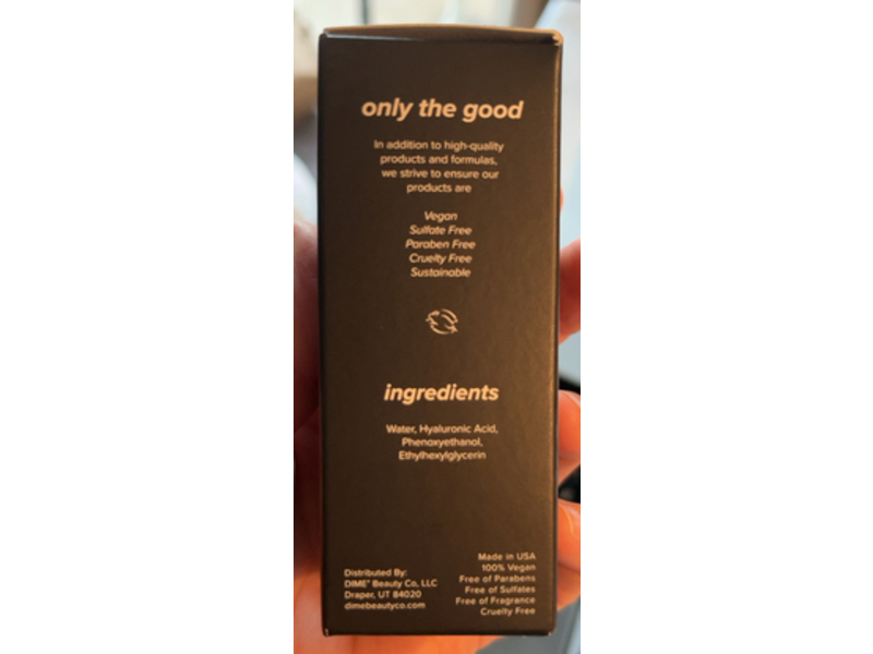 Dime Hyaluronic Acid Serum, 1 fl oz/30 mL