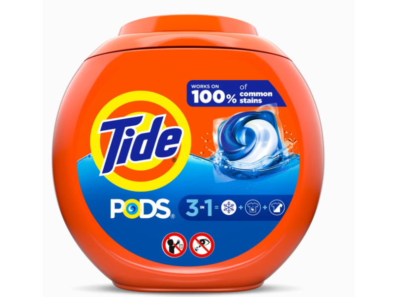 Tide 3 In 1 Laundry Detergent Pods, Clean Breeze, 47 fl oz/1.35 kg , 57 Pacs