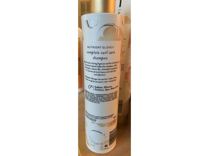 Pantene Pro-V Complete Curl Care Sulfate Free Shampoo, Jojoba Oil, 9.6 fl oz/285 mL