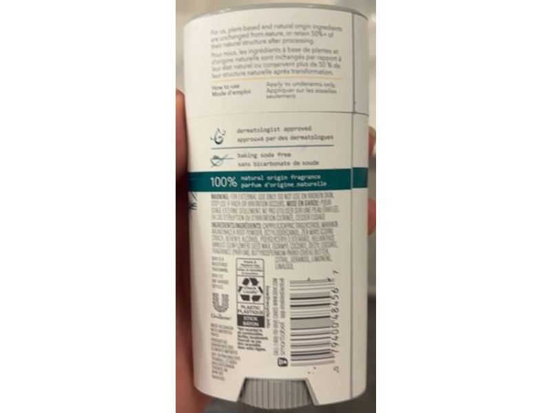 Dove Care By Plants 24Hr Deodorant, Tea Tree, Paraben Free, 2.6 oz/74 g, Pack Of 3