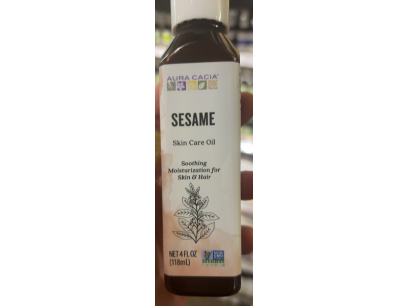 Aura Cacia Sesame Skin Care Oil, 4 fl oz/118 mL