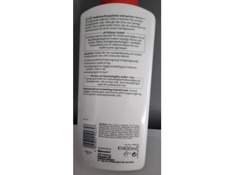 Eucerin Ph5 Lotion, Dry Sensitive Skin, 400 ml