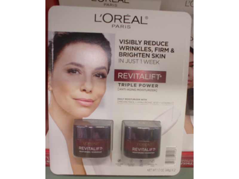 L'Oreal Paris Triple Power Anti-Aging Moisturizer, Revitalift, 1.7 oz/48 g, Pack Of 2