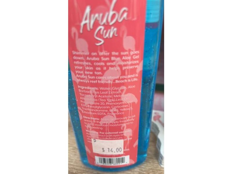Aruba Sun After Sun Gel, Blue Aloe Gel, 8 oz/227 g