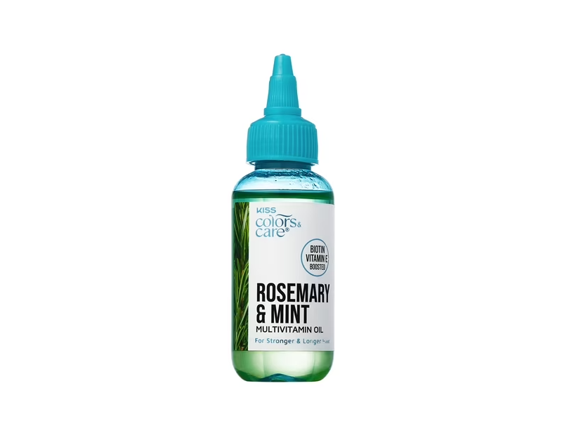 Kiss Colors & Care Multivitamin Oil, Rosemary & Mint, 2.5 fl oz/75 mL