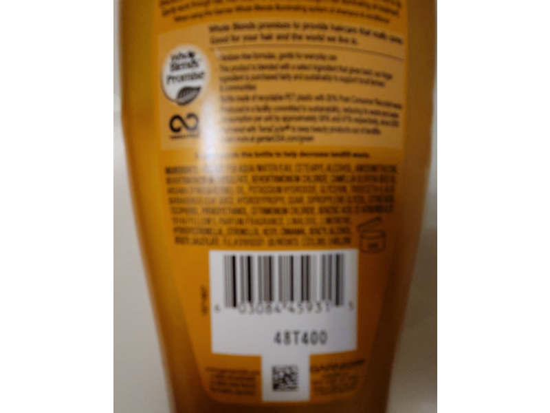 Garnier Whole Blends Illuminating Conditioner, Moroccan Argan + Camellia Oils Extract, 12.5 fl oz/370 mL