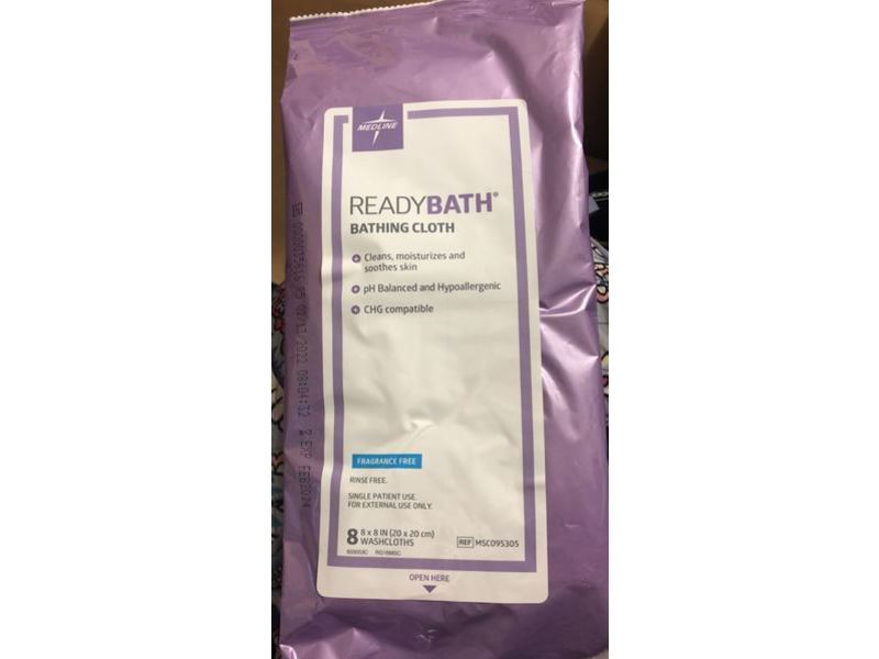 Medline Readybath Bathing Cloth, 8 Count