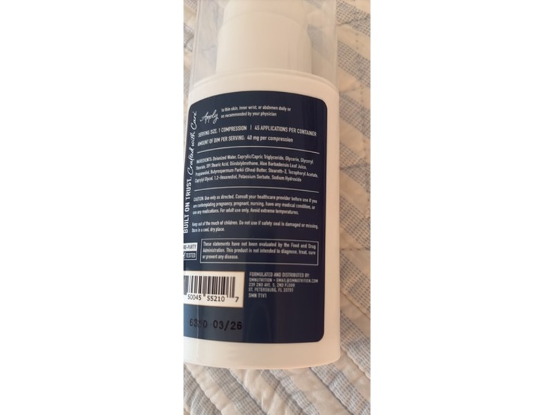 SM Nutrition DIM Cream, 3 oz