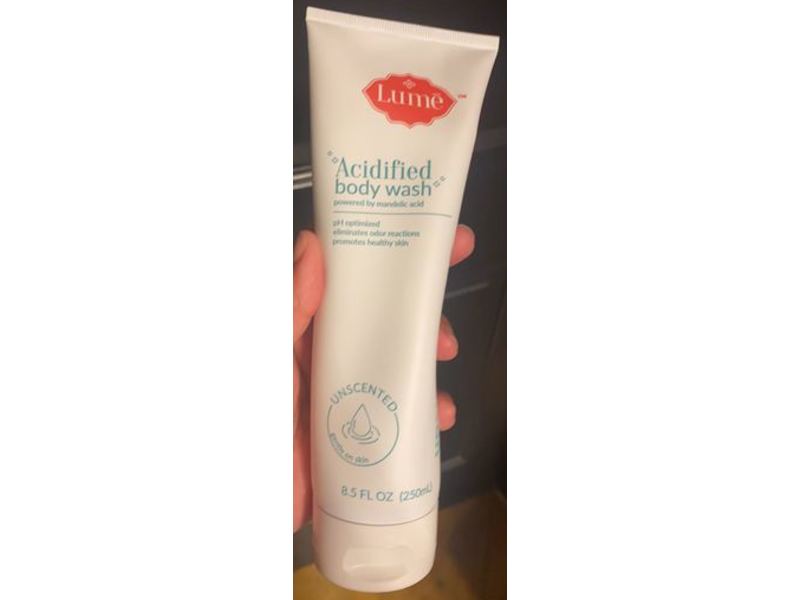 Lume Acidified Body Wash, Unscented, 8.5 fl oz/250 mL
