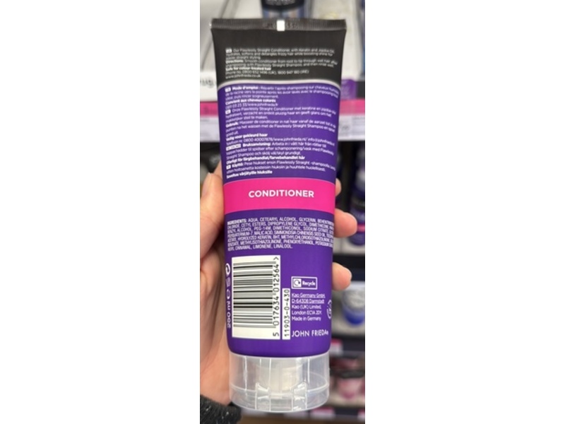 John Frieda Frizz Ease Flawlessly Straight Conditioner, 8.45 fl oz/250 mL