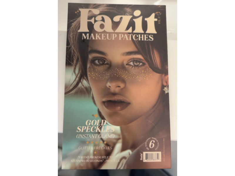 Fazit Glitter Freckles Makeup Patches, Gold Speckles, 6 Count