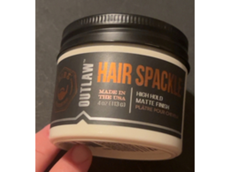 Outlaw Hair Spackle High Hold matte Finish Plate Pour Cheveux, 04 oz/113 g