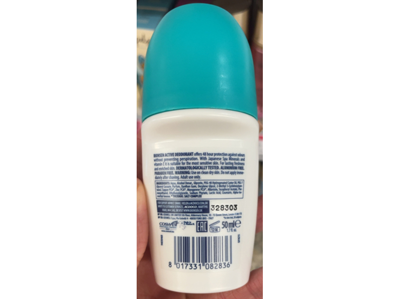 Bionsen Mineral Acitve Deodorant, 1.7 fl oz/50 mL