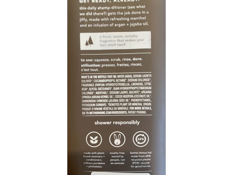 Method Men 2 In 1 Shampoo Plus Conditioner, 14 fl oz / 414 mL