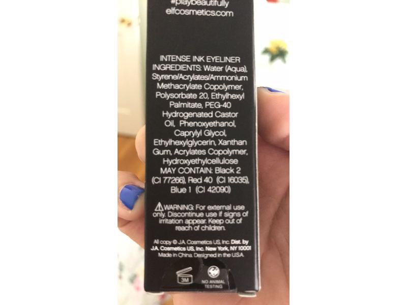 e.l.f. Cosmetics Intense Ink Eyeliner, Black Navy, 0.088 oz