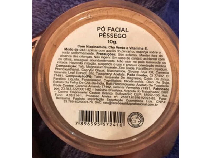 Face Beautiful Loose Facial Powder, Peach, 10 g