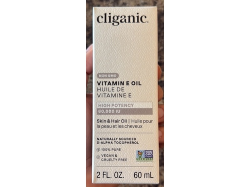 Cliganic Vitamin E Oil, 60,000 IU, 2 fl oz/60 mL