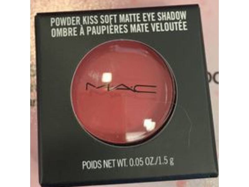 Mac Powder Kiss Soft Matte Eyeshadow, Fall In Love Pink, 0.05 oz/1.5 g