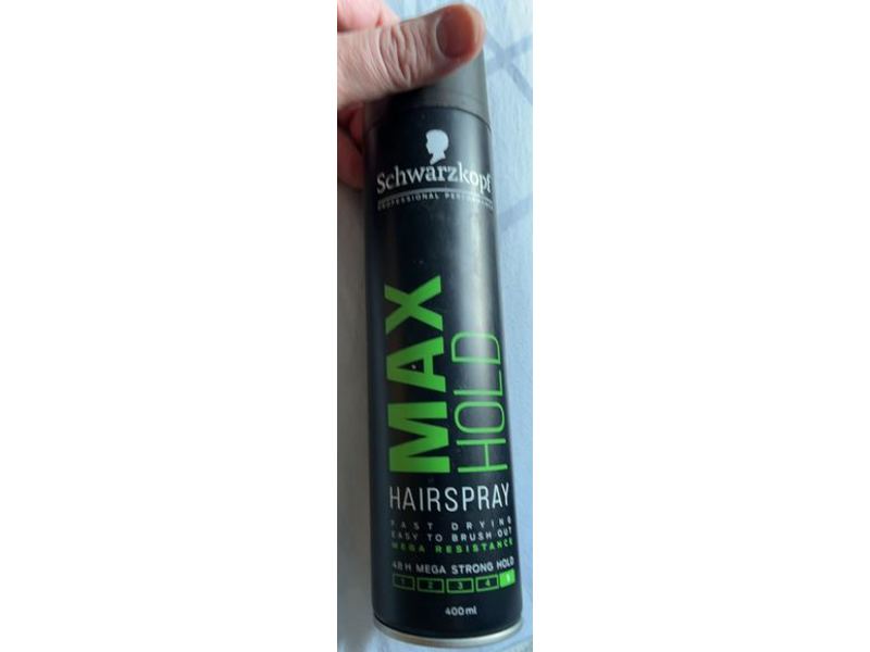Schwarzkopf Professional Max Hold Hairspray, 48H Mega Strong Hold, 400 ml