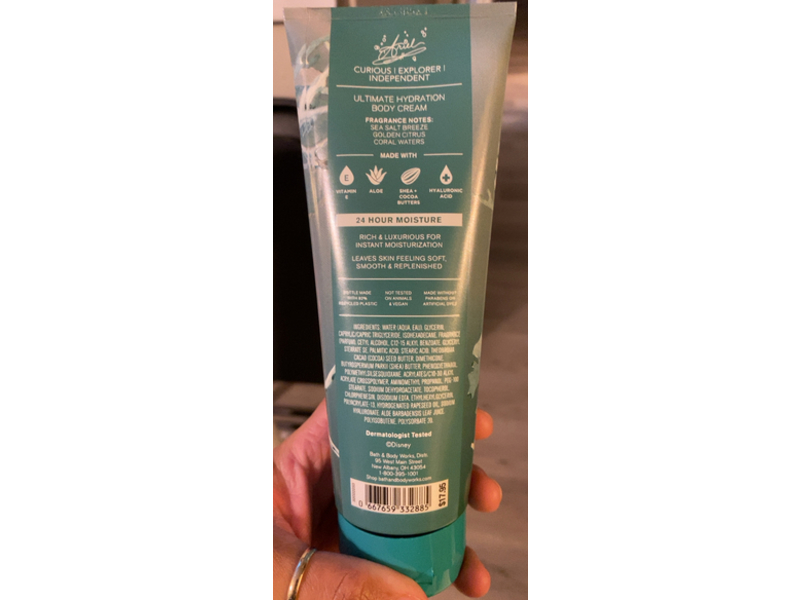 Bath & Body Works Ariel Ultimate Hydration Body Cream, Shea Butter + Hyaluronic Acid, 8 oz/226 g
