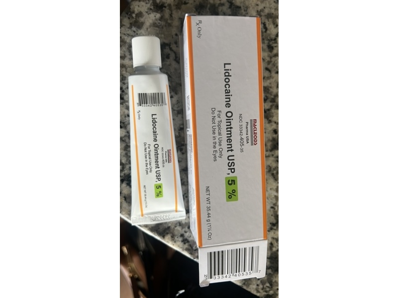 Lidocaine Ointment USP 5%, 35.44 g, Macleods (Rx)