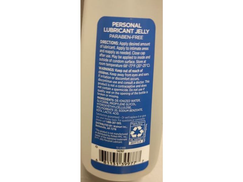 Equate Personal Lubricant Jelly, 4 oz/113 g