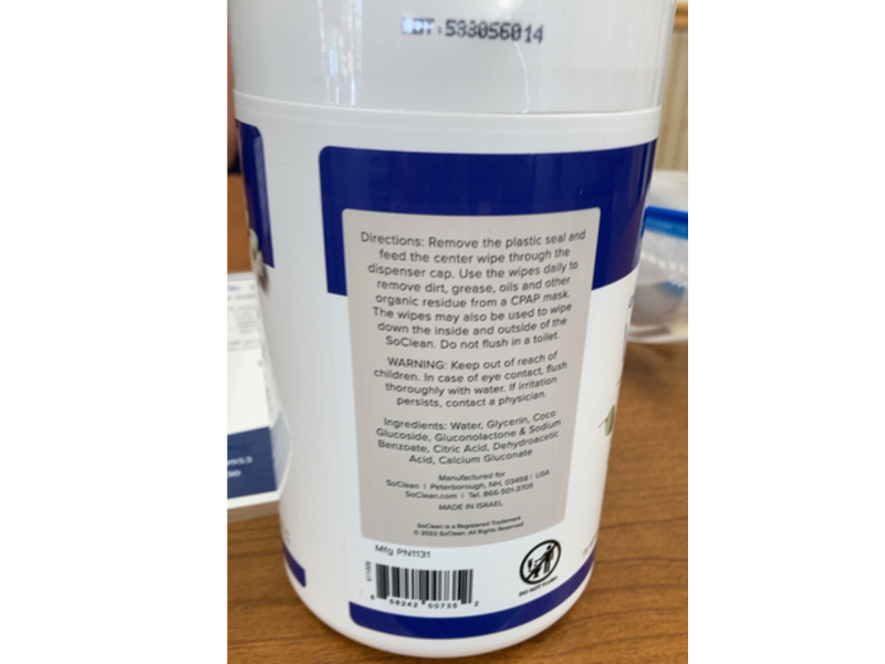 SoClean 100% Cotton Unscented CPAP Mask Wipes, 75 Count, Pack Of 2