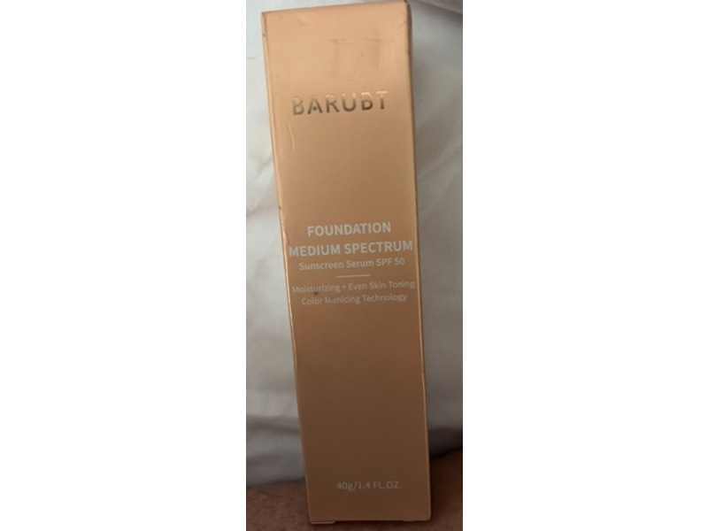 Barubt Foundation Medium Spectrum Sunscreen Serum, SPF 50, 1.4 fl oz/40 g