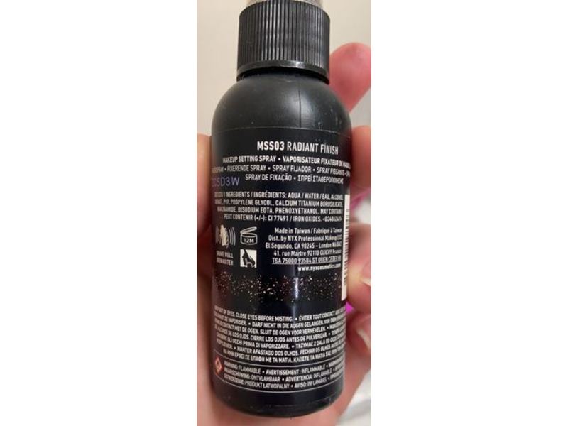 NYX Professional Makeup Radiant Finish Long Lasting Setting Spray, 1.69 fl oz/50 mL
