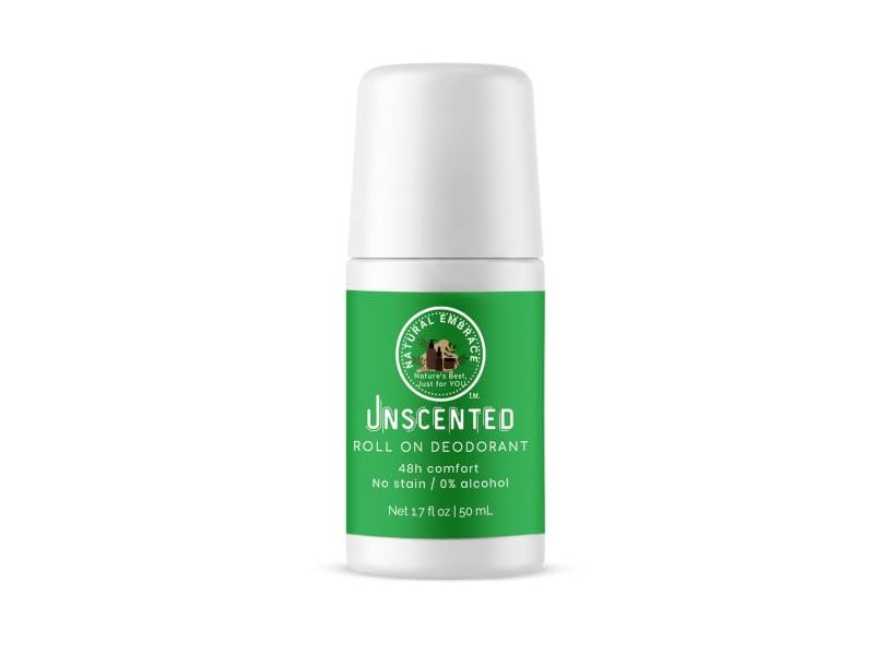 Natural Embrace Roll On Deodorant, Unscented, 1.7 fl oz/50 mL