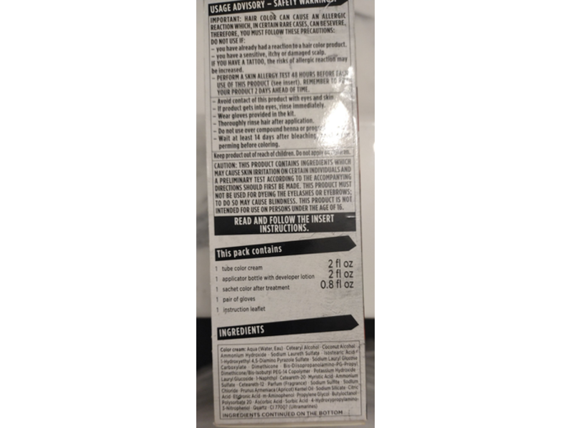 Schwarzkopf Got2b Metallics Permanent Hair Color, M68 Dark Ruby, 1 Application