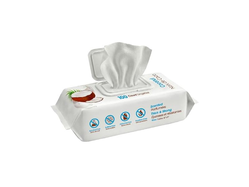 Best Pet Supplies Pet Wipes, Coconut, 100 Count