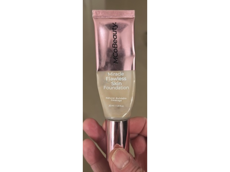 MCoBeauty Miracle Flawless Skin Liquid Foundation, Natural Beige, 1.01 fl oz/30 mL