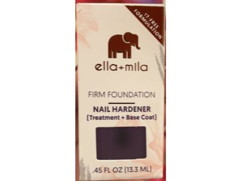 Ella+Mila Nail Care Firm Foundation, Nail Hardener, 0.45 fl oz/13.3 mL