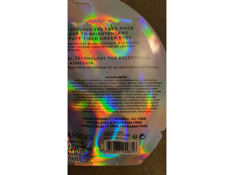 Vitamasques Diamond Eye Pads, 0.1 fl oz