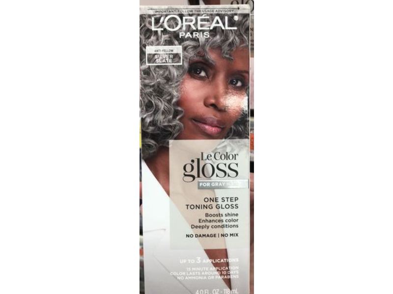 L'Oreal Le color Gloss, One Step Toning Gloss, Silver Slate, 4 fl oz/118 mL