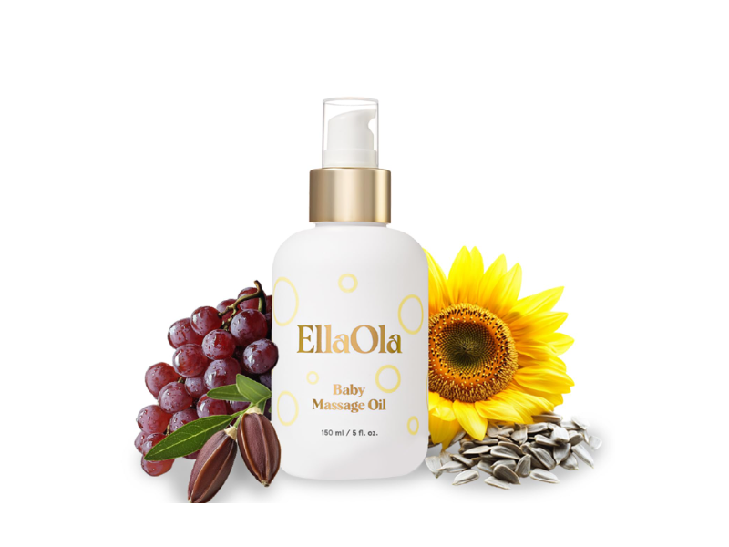 Ellaola Baby Massage Oil, 5 fl oz/150 mL