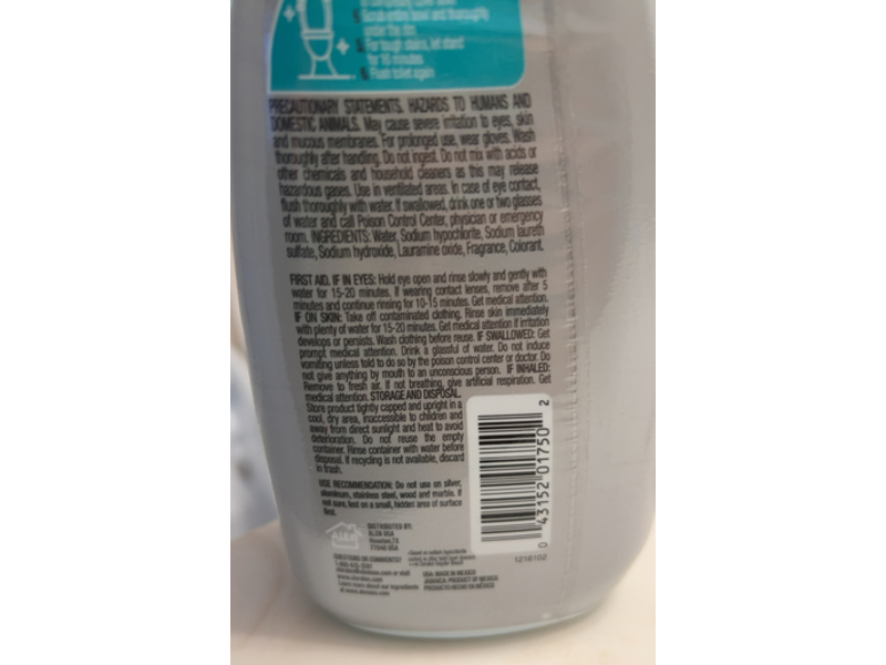 Cloralen Toilet Bowl Cleaner Bathroom Stain Fighting Gel, Fresh Scent, 24 fl oz/709.8 mL