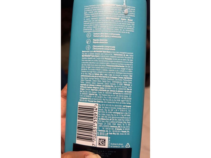 Neutrogena Hydro Boost Water Gel, Hyaluronic Acid, 400 mL