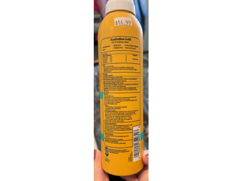 Australian Gold Ultimate Hydration Sunscreen, SPF 50, 6 oz/170 g