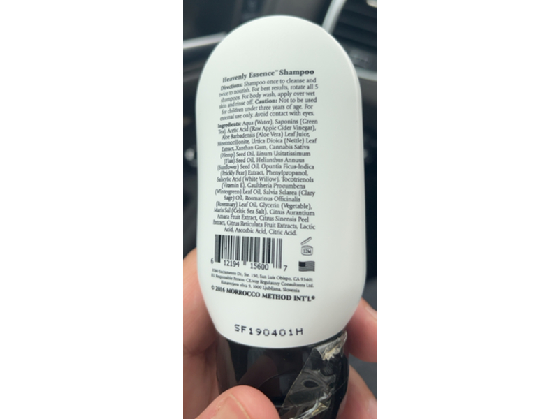 Morrocco Method Heavenly Essence Shampoo, Raw & Paleo Wildcrafted, 2.0 fl oz/60 mL