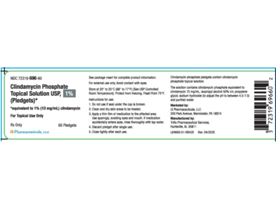 Clindamycin Phosphate Topical Solution USP, 1% Pledgets, TriRx Pharmaceuticals (RX)