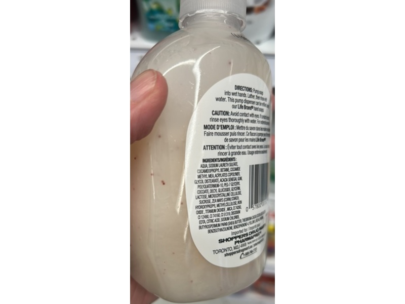 Life Brand Moisturizing Hand Soap, Shea & Cocoa Butters, 340 mL