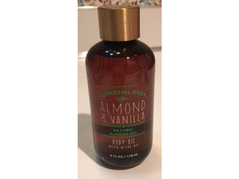 Bath & Body Works Natural Almond Body Oil, Almond & Vanilla, 6 fl oz/176 mL
