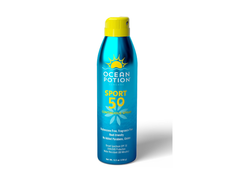 Ocean Potion Sport Sunscreen Spray, SPF 50, Fragrance Free, 5.5 fl oz/156 g