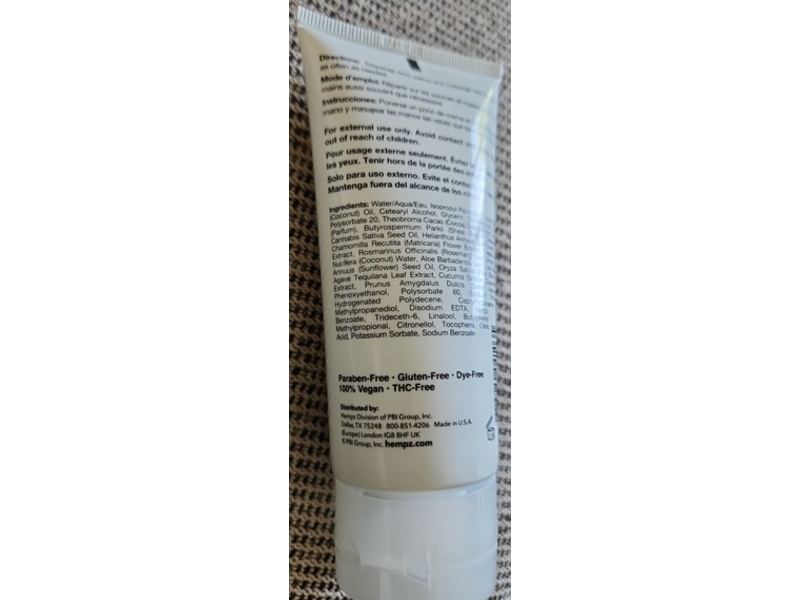 Hempz Fresh Fusions Herbal Hand Cream, Wild Flowers & Chamomile, 3 fl oz/89 mL